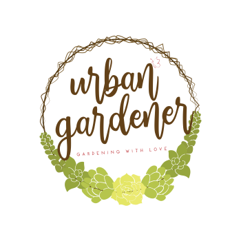 Urban Gardener (transparent brown text)